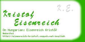 kristof eisenreich business card